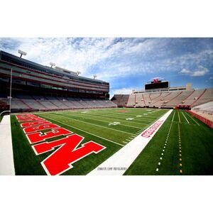 Nebraska Husker Memorial Stadium Wall Art, Home Decor Photography Size 11x14
